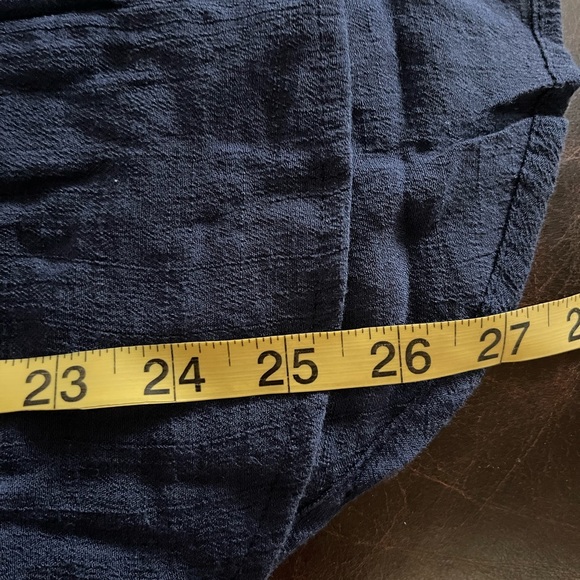 Unique Spectrum 3/4 Sleeves Boat Neckline Navy Blue Top size S/M - Picture 8 of 9